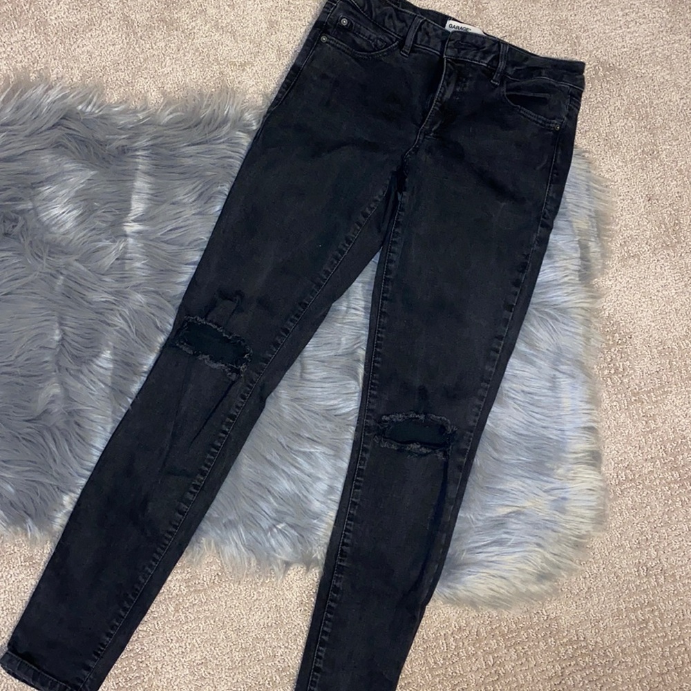 Garage Black Ripped Skinny Jeans